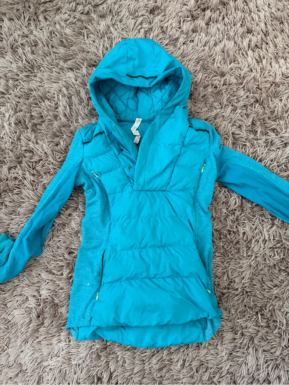 Women’s ' Teal Hooded Puffer Jacket Lulu Lemon